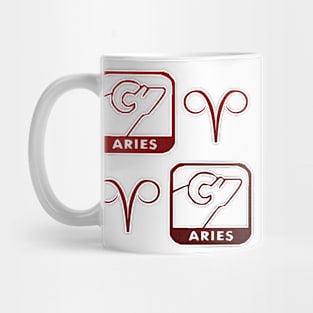 Aries Birth Sign - Red Mug